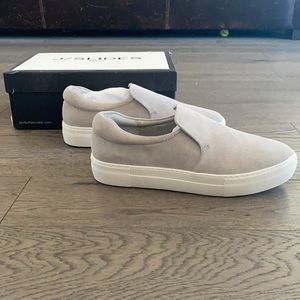 J Slides slip on suede platform